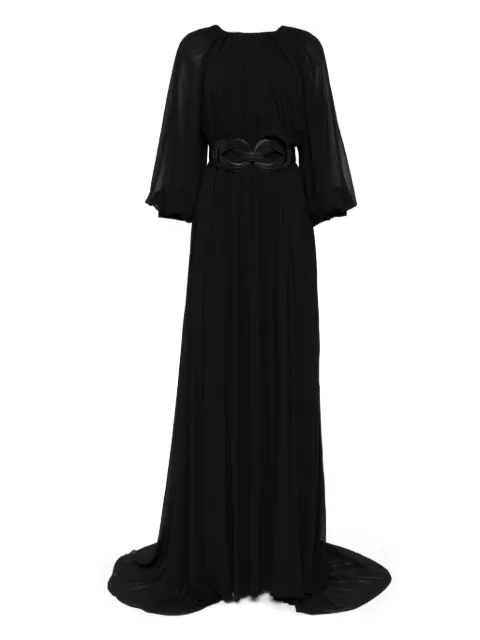 Saiid Kobeisy pleated maxi dress Black RTWSS2514