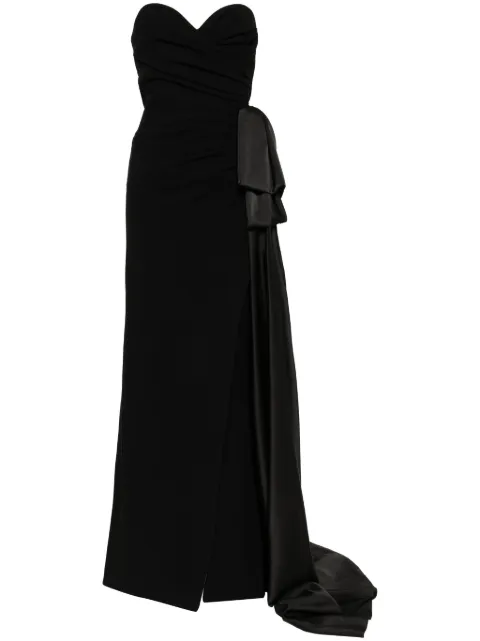 Saiid Kobeisy strapless long dress Black RTWSS2515
