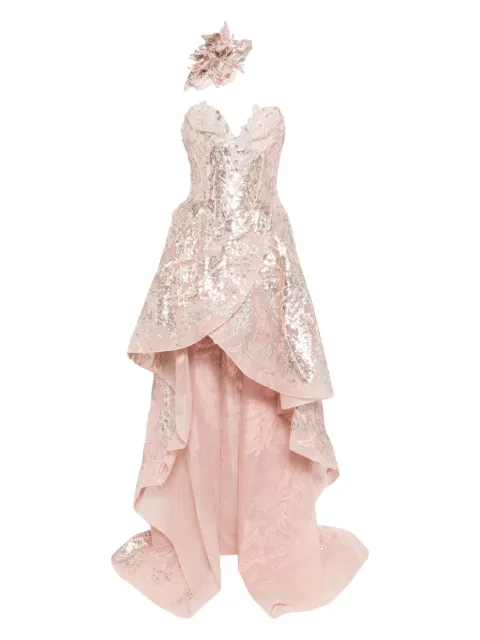 Saiid Kobeisy embroidered maxi dress Pink RTWSS2543