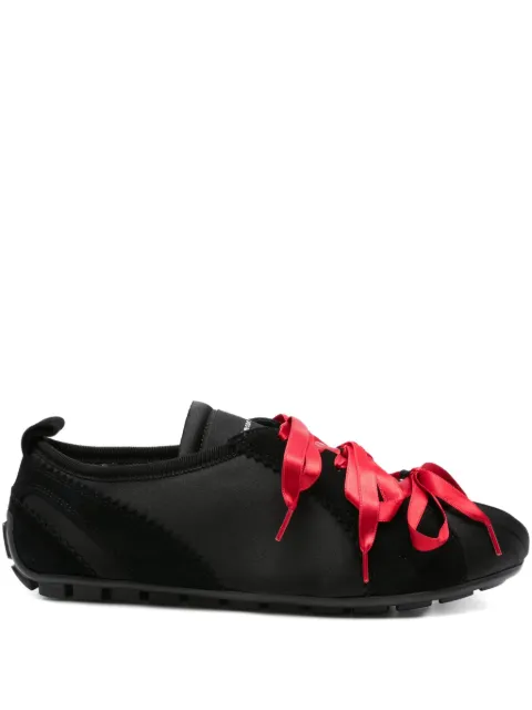 Simone Rocha Ballerina Grip satin ribbon sneakers Black BPT40755SATINBLACKRED
