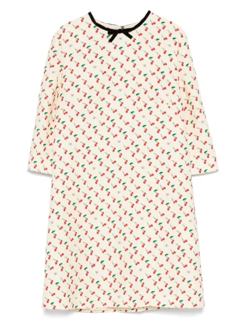 Valentino Garavani cherry-motif dress Neutrals BVAFG59HQ