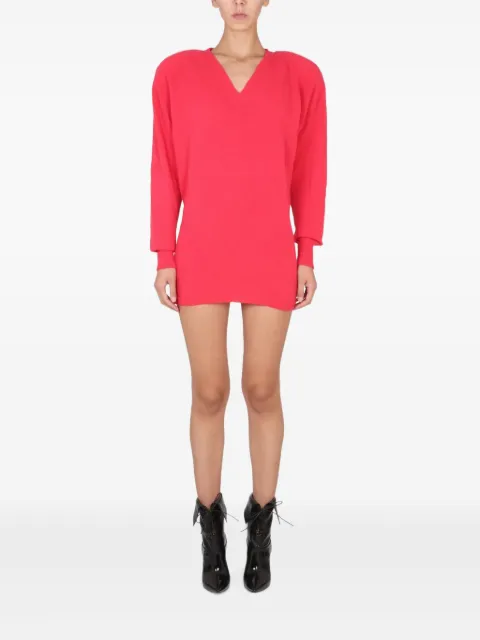 Philosophy Di Lorenzo Serafini V-neck long-sleeve mini dress Red 04895701