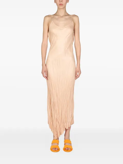 Philosophy Di Lorenzo Serafini asymmetric pleated midi dress Neutrals 046621190180