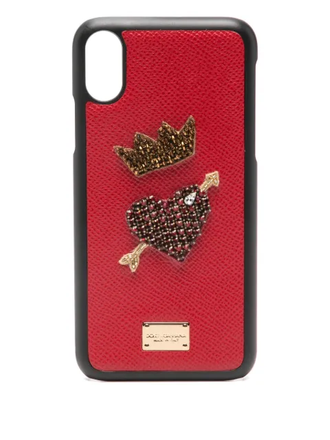 Dolce & Gabbana iPhone X embellishment phone case Red BI2408AU282