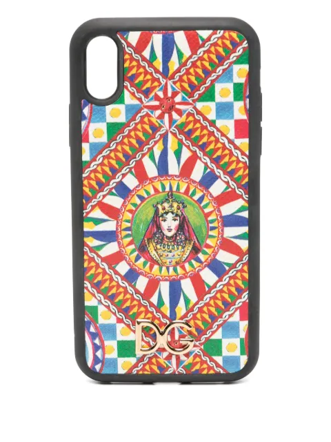 Dolce & Gabbana geometric-print iPhone XR case Red BI2516AK878