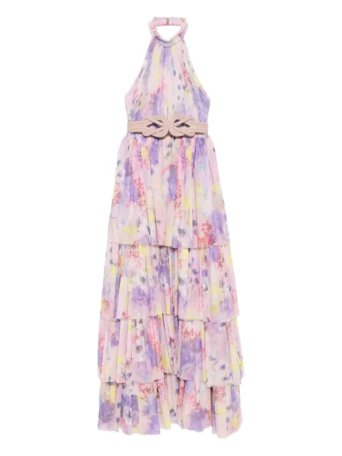 Saiid Kobeisy layered details dress Pink RTWSS2519