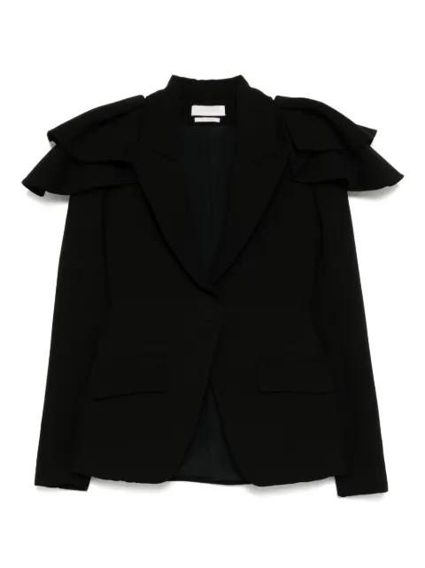 Saiid Kobeisy ruffled blazer Black RTWSS25JK23