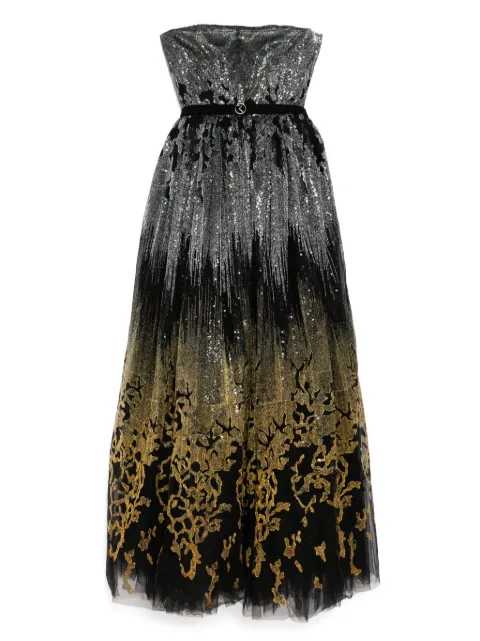 Saiid Kobeisy embroidered maxi dress Black RTWSS2559