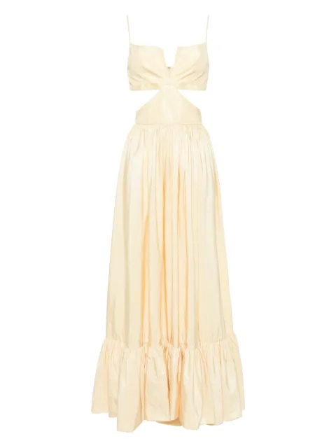 Saiid Kobeisy Taffeta midi dress Yellow RTWSS2533