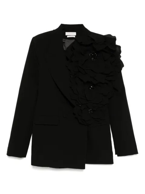 Saiid Kobeisy floral tailored blazer Black RTWSS25JK02