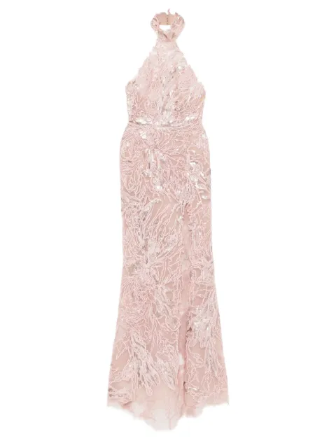 Saiid Kobeisy embroidered maxi dress Pink RTWSS2548