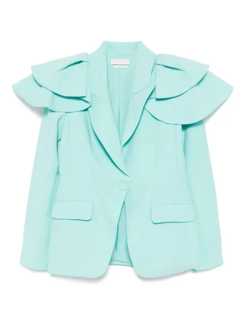 Saiid Kobeisy ruffled tailored blazer Blue RTWSS25JK23