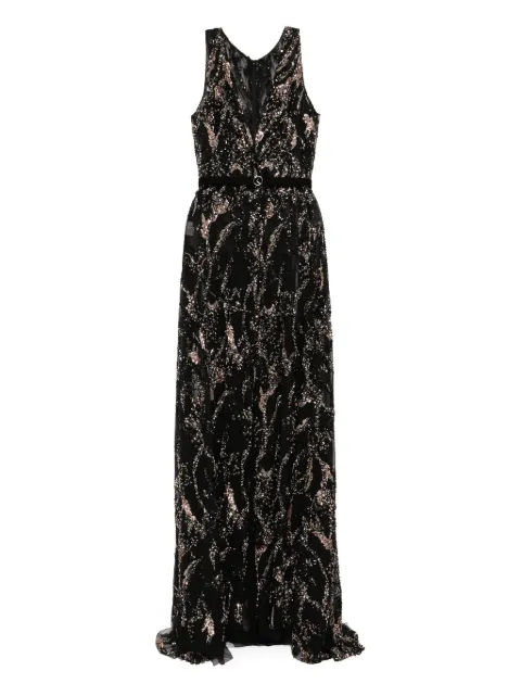 Saiid Kobeisy embroidered maxi dress Black RTWSS2553