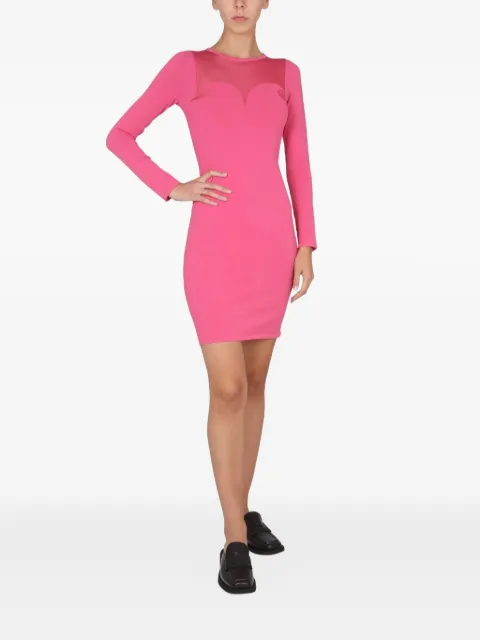 Moschino mesh-panel mini dress Pink 04825403