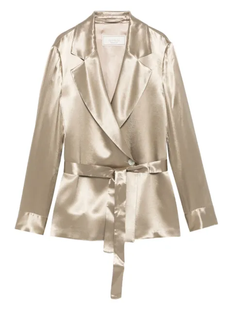 Peserico satin blazer Green A01195A01514