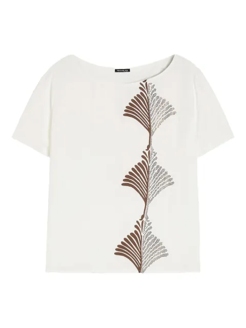 Pennyblack embellished-leaf T-shirt White ONDA003