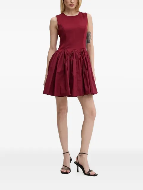 NEVER FULLY DRESSED Monika gathered-skirt mini dress Red NFDDR1918