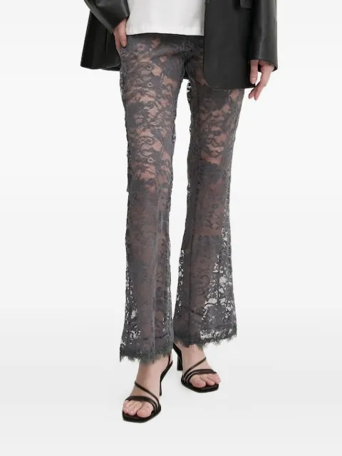 NEVER FULLY DRESSED lace-trimmed trousers Grey NFDTR453