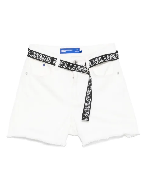 Karl Lagerfeld Jeans belted shorts White A2W10039