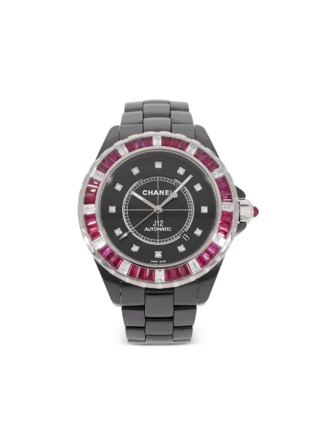 CHANEL Pre-Owned pre-owned J12 42mm Black H2018