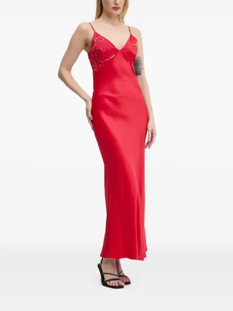NEVER FULLY DRESSED embellished maxi dress Red NFDDR1852