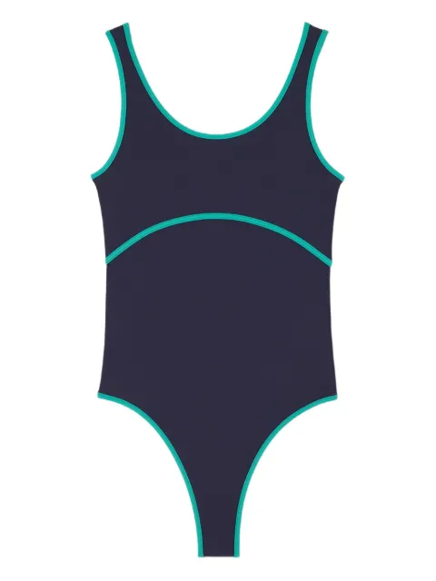 Sunnei Arena contrast-trim swimsuit Grey SRTWWSWW012NYL013