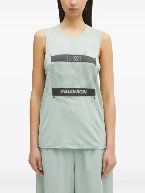 MM6 Maison Margiela x Salomon print sleeveless vest Blue S52NL0071M20101