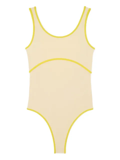 Sunnei contrasting-trim swimsuit Yellow SRTWWSWW012NYL013