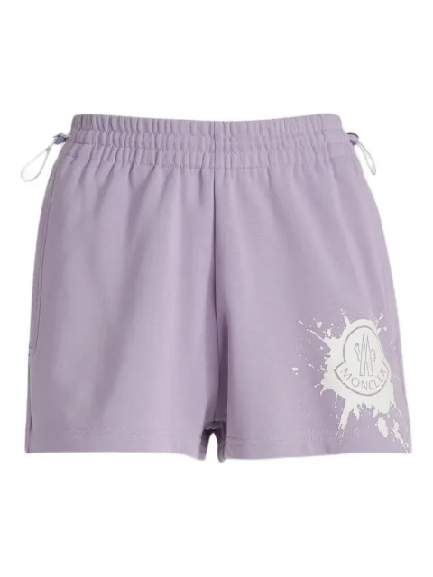 Moncler splatter-print drawstring shorts Purple 8H00019899TR