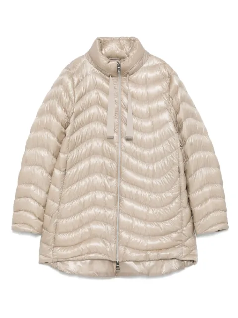 Herno high-neck quilted coat Neutrals PI00156DR12017Z