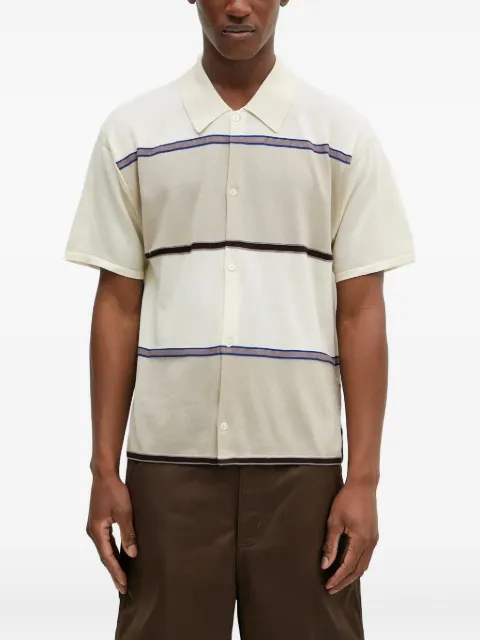 Paul Smith polo-neck striped shirt Neutrals M1R263ZP02680