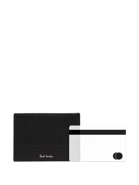 Paul Smith Shadow Stripe leather cardholder Black M1A4832