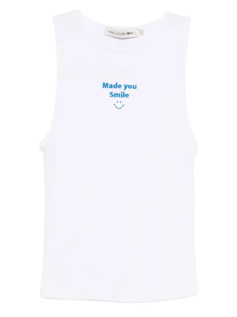 Joshua Sanders Made You Tank top White JS35A25058WHITE