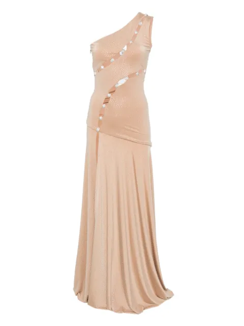 NISSA crystal-embellished maxi dress Neutrals RRS15966