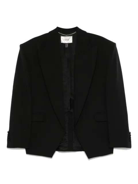 NISSA shoulder-pads oversized blazer Black RSS16010