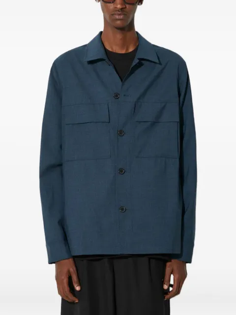 Paul Smith double-pocket button-down shirt jacket Blue M1R703YM02212