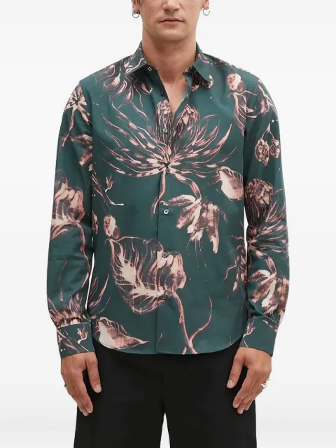 Paul Smith floral-print long-sleeved shirt Green M1R006LN02517
