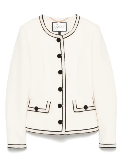 NISSA single-breasted suit jacket Neutrals S15725