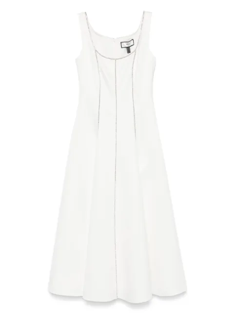 NISSA crystal-embellished midi dress White RS15605
