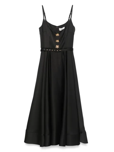 NISSA belted midi dress Black RC15829BLACK