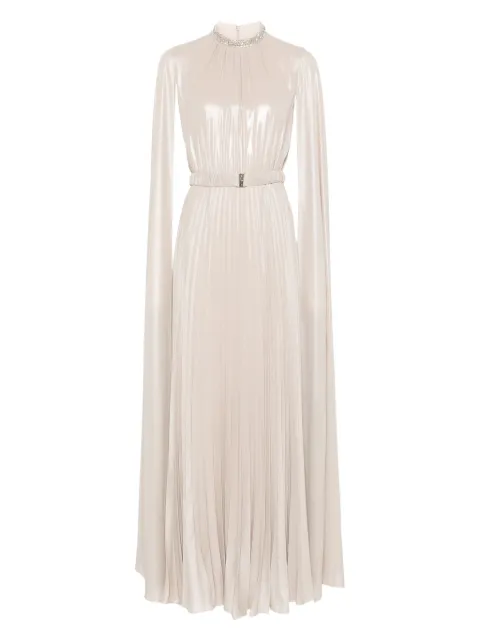 NISSA cape-design maxi dress Neutrals RS15834BEIGE