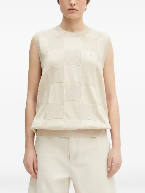 Carhartt WIP checked sleeveless knitted top Neutrals I034544