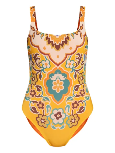 ETRO floral-print swimsuit Yellow WRPB0010AKA07