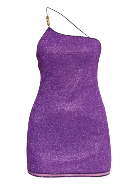 Oséree Lumière asymmetric mini dress Purple LZHF257