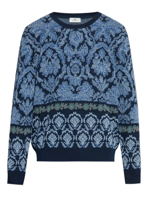 ETRO floral-pattern sweater Blue MRKF0096AQ197