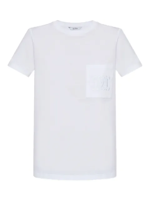 Max Mara logo-embroidered T-shirt White 2521946041600
