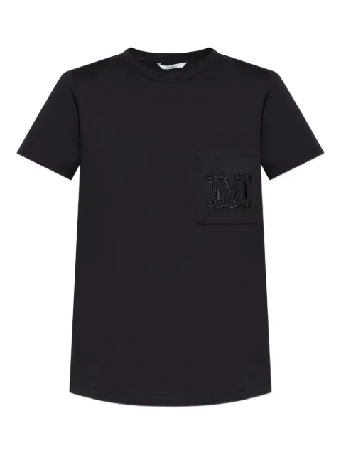 Max Mara logo-embroidered T-shirt Black 2521946041600