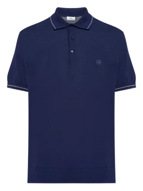 ETRO polo shirt with contrast collar Blue MRKF0004AQ198