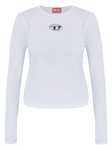 Diesel T-Uncutie long-sleeve logo T-shirt White A194380CLBR