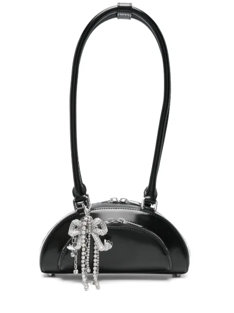 Self-Portrait Curved Charm shoulder bag Black PF25313AB